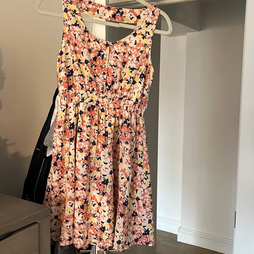 Floral satin dress